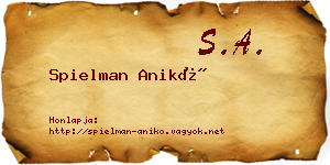 Spielman Anikó névjegykártya